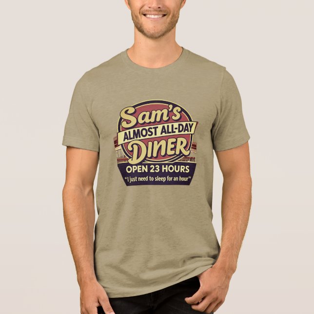 Sams 23-timmars Diner T Shirt (Framsida)