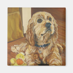 Sämskskinns- cockerspanielSpaniel Magnet