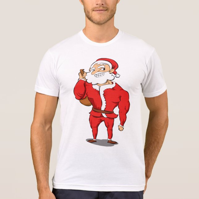 Sämskskinns- Santa julidrottshall T Shirt (Framsida)