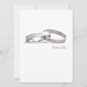 Samslingade ringar Silver - Bröllopsdag/Ceremoni Inbjudningar