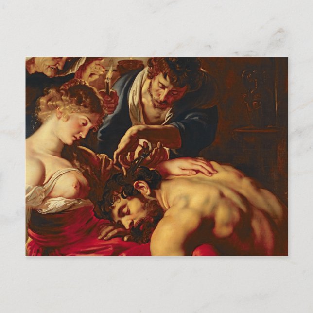 Samson and Delilah, 1609 Vykort (Framsida)