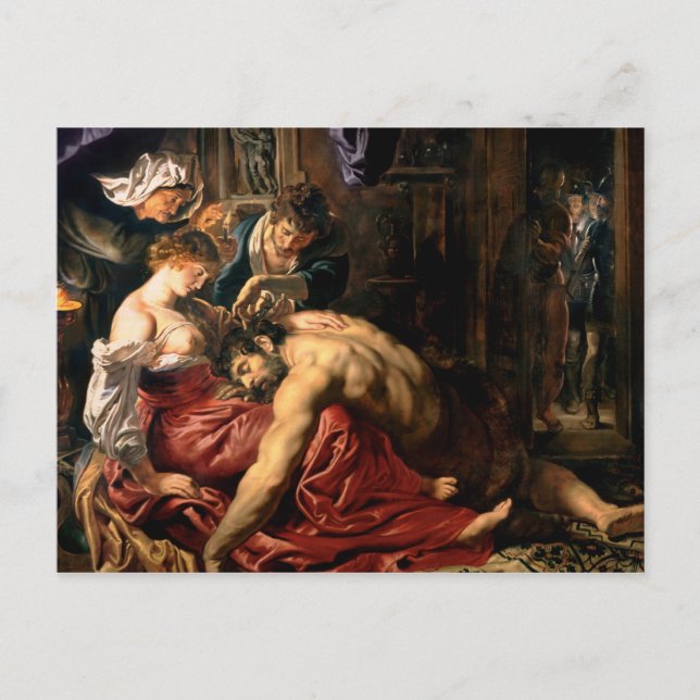 Samson and Delilah, 1609 Vykort (Framsida)