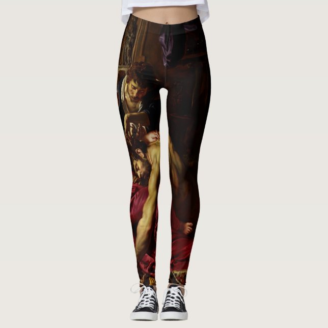 Samson och Delilah av Peter Paul Rubens Leggings (Framsida)