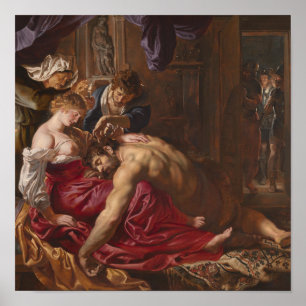 Samson och Delilah av Peter Paul Rubens Poster