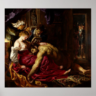 Samson och Delilah av Peter Paul Rubens Poster