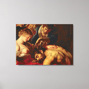 Samson och Delilah, c.1609 Canvastryck
