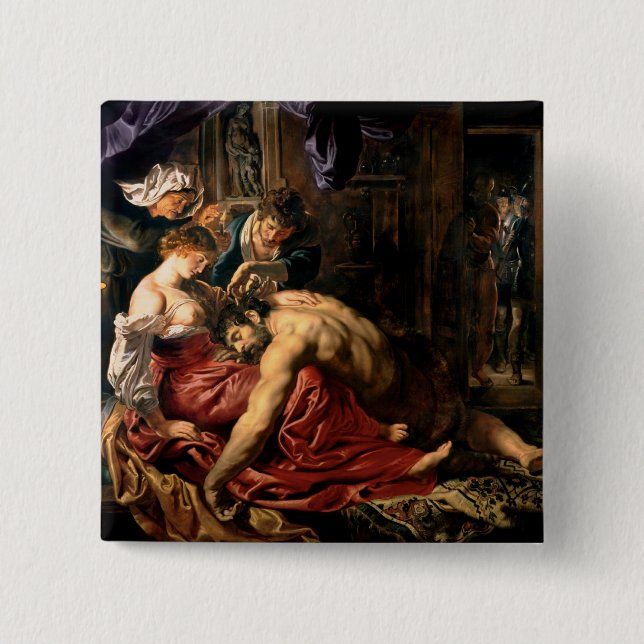Samson och Delilah, c.1609 Knapp (Framsida)