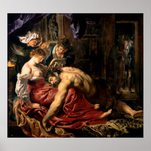 Samson och Delilah, c.1609 Poster