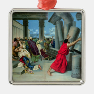 Samson och Delilah Julgransprydnad Metall