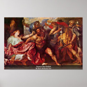 Samson och Delilah med den Dyck Anthonis skåpbile Poster