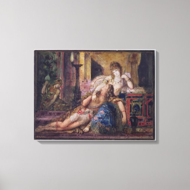 Samson och Delilah (w/c) Canvastryck (Framsida)