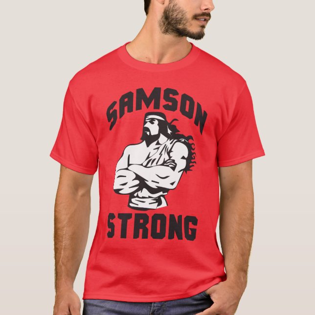 Samson Strong - Bodybuilding T-shirt (Framsida)