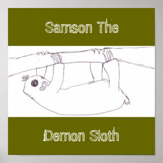 Samson the demon sloth poster