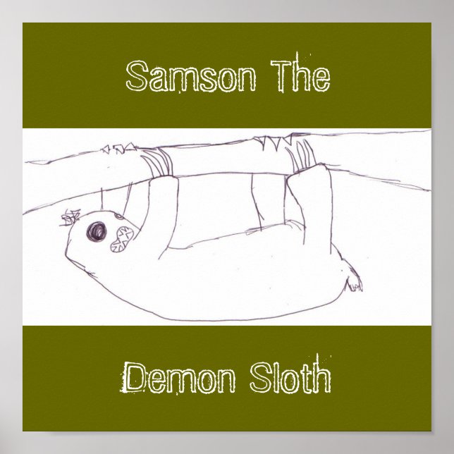 Samson the demon sloth poster (Framsidan)