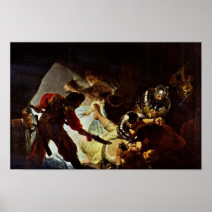 Samsons lindning av Rembrandt Harmensz. Van Poster