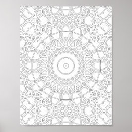 Samspelet Loopwork Färgsida Mönster Konst Poster