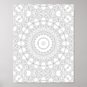Samspelet Loopwork Färgsida Mönster Konst Poster