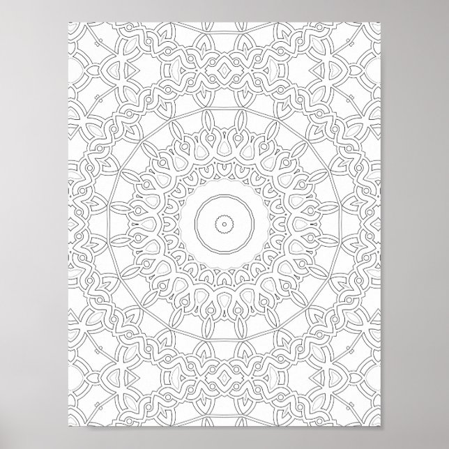 Samspelet Loopwork Färgsida Mönster Konst Poster (Framsidan)