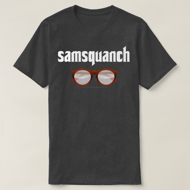 Samsquanch Funny Tittar Glasses Bigfoot Graphic T Shirt (Design framsida)