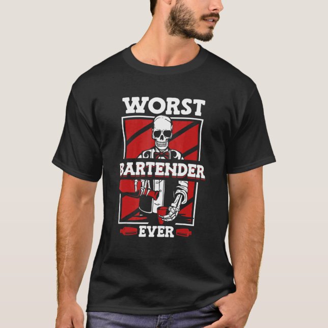 Sämsta Bartendern Någonsin Mixolog Bartender Barte T Shirt (Framsida)