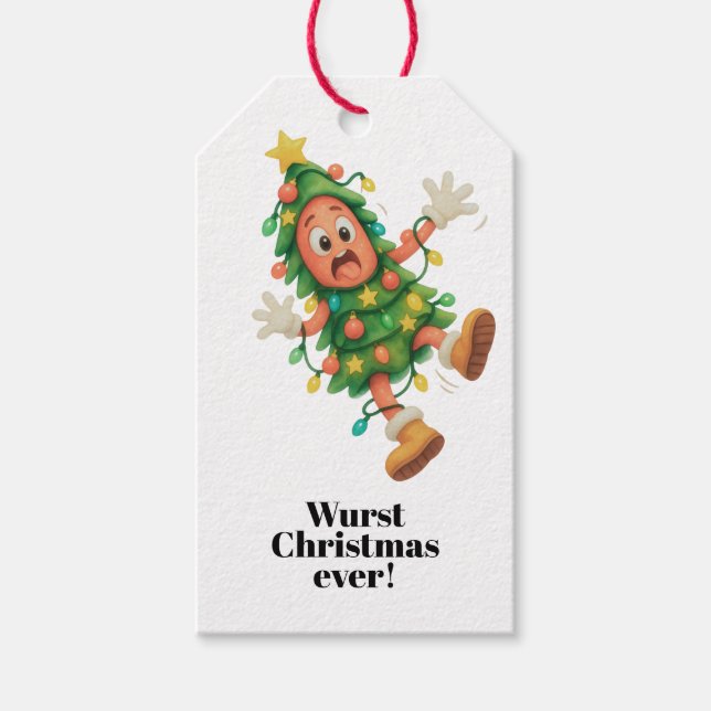 Sämsta jul någonsin! Rolig  Salami  Presentetikett (Framsidan)