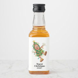Sämsta julen någonsin! Rolig Salami Spritflaskor Etikett