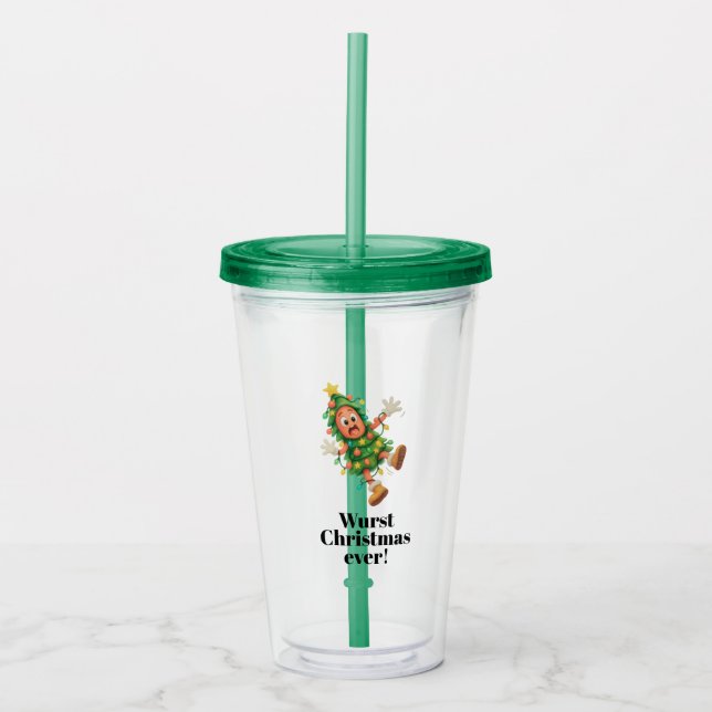 Sämsta julen någonsin! Rolig  Salamikorv  Take Away Mugg (Framsida)
