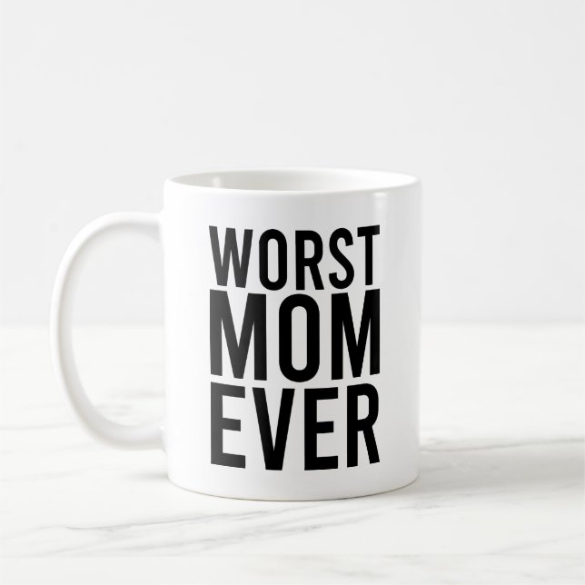 Sämsta mamma någonsin Rolig mamma Kaffemugg (Vänster)