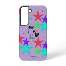 Samsung Galaxy mobilskal med Celestial Cat – Lila