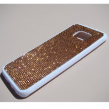 Samsung Galaxy S7 Kant Rubber w/Ro Guld Crystals