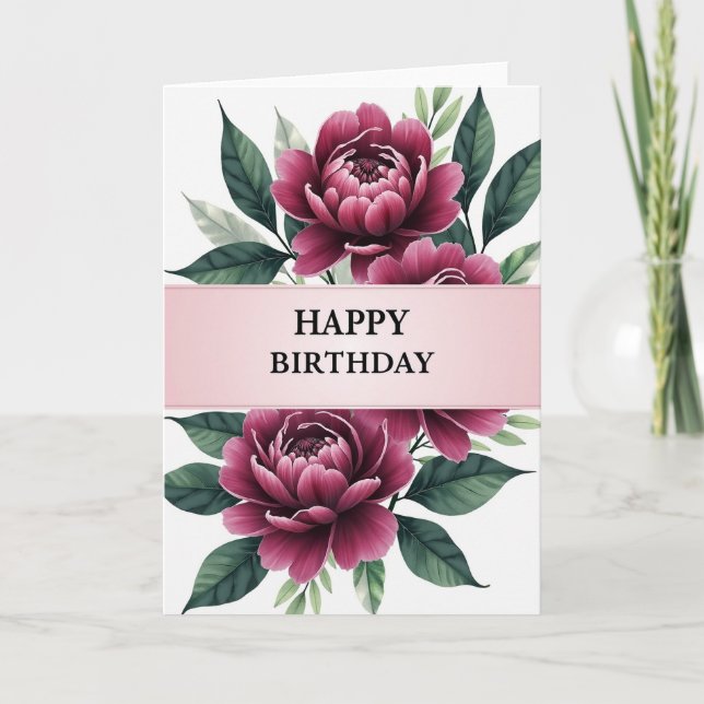Samt Birthday Card Kort (Framsida)