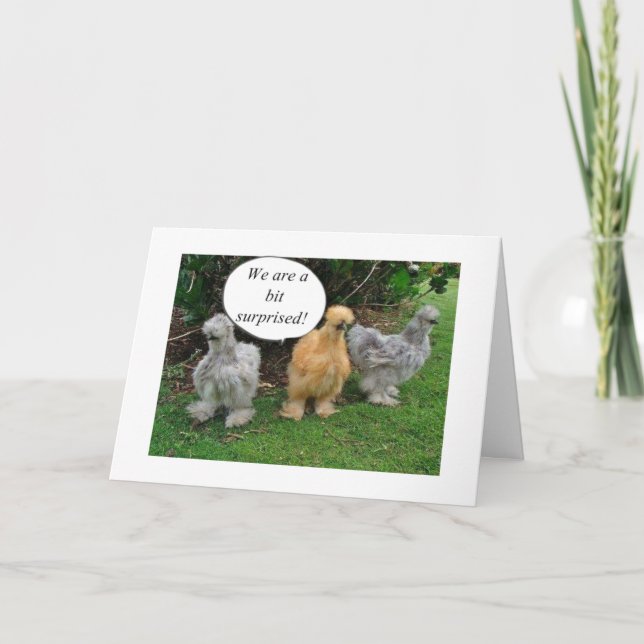 SAMTAL CHICKENS "CONGRATULATE RETIREE" MED HUMOR KORT (Framsida)