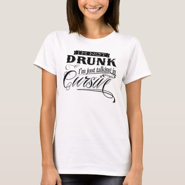Samtal i Cursive T-shirt (Framsida)
