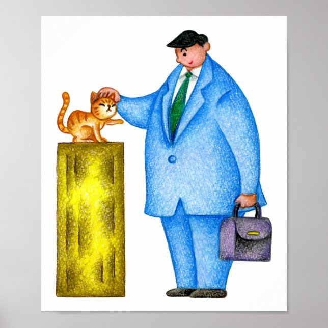 Samtal med katter. Avslappnande resa. Poster (Framsidan)