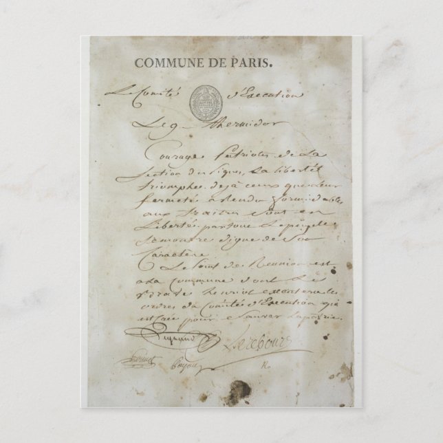 Samtal med Maximilien de Robespierre Vykort (Framsida)