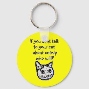 Samtal till din katt om catnip nyckelring