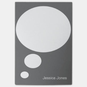 Samtalet bubblar rundad post-it block