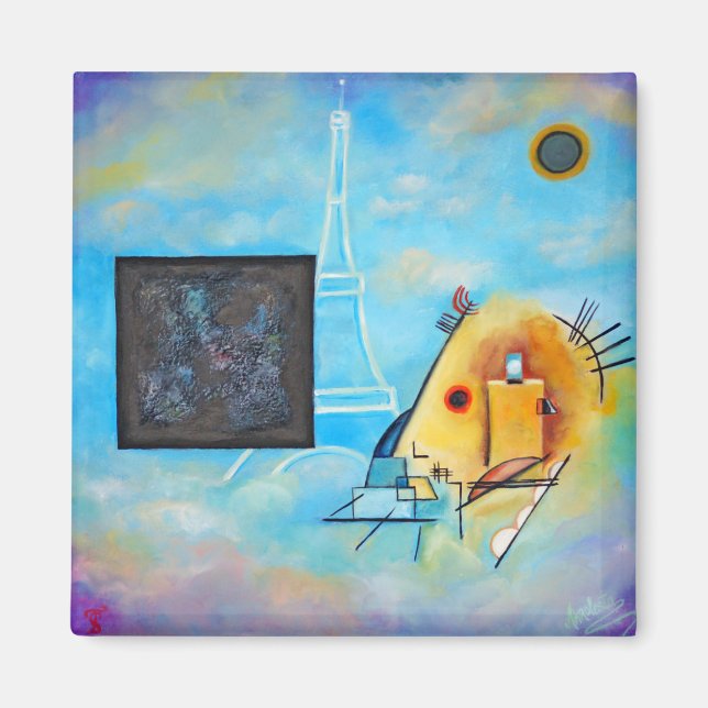 Samtalet mellan Malevich och Kandinsky Magnet (Framsidan)