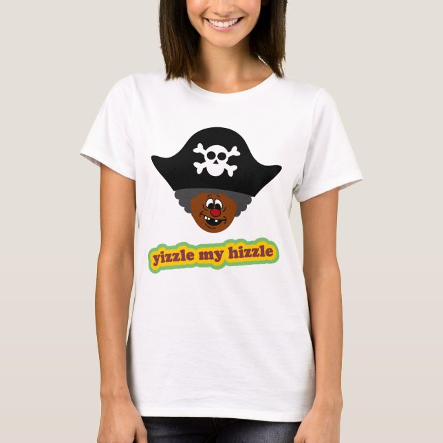 Samtalnågot liknande en svart pirat t shirt (Framsida)