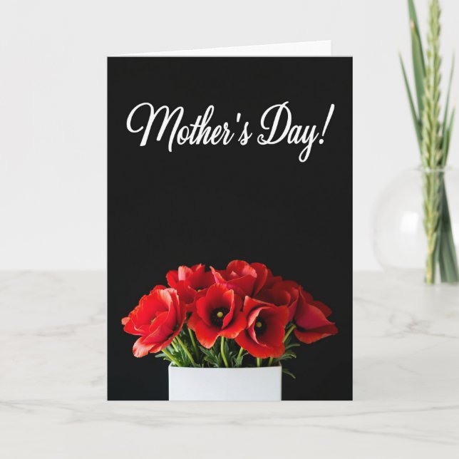 Samtalskort med Velvet Blommor Kort (Framsida)