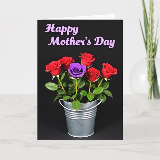 Samtalskort med Velvet Roses Bouquet Kort (Framsida)