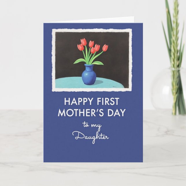 Samtblommig Glad Morsdagskort Kort (Framsida)