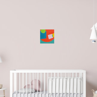 Samtida Abstrakt Geometrisk Flöde Fyrkantig Affisc Poster