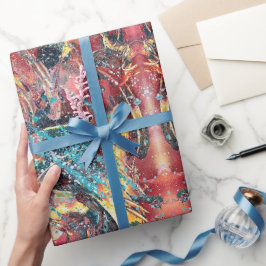 Samtida Abstrakt Konst Inpackningspapper Presentpapper