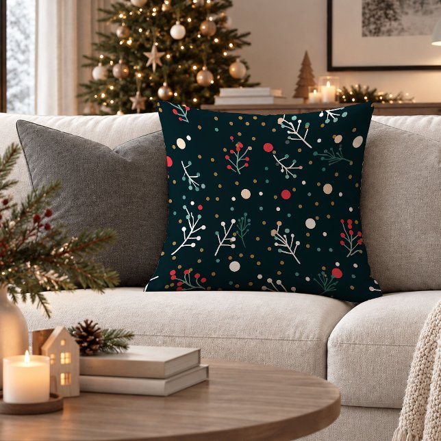 Samtida abstrakta julgranar kuddförvaring kudde (Contemporary Abstract Christmas Trees Pillow Design)
