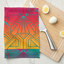 Samtida Art Deco Kökshandduk
