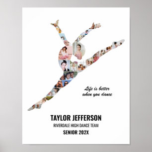 Samtida danspersonlig fotokollage poster