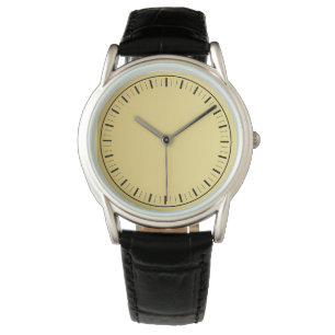 Samtida Elegant Svart Läder Herrar Armbandsur