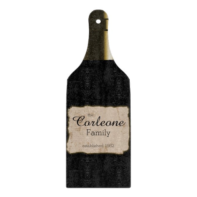 Samtida guld- vinflaskaskärbräda (Framsidan)