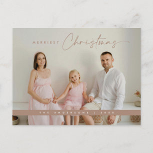 Samtida julhälsning, familjefoto vykort